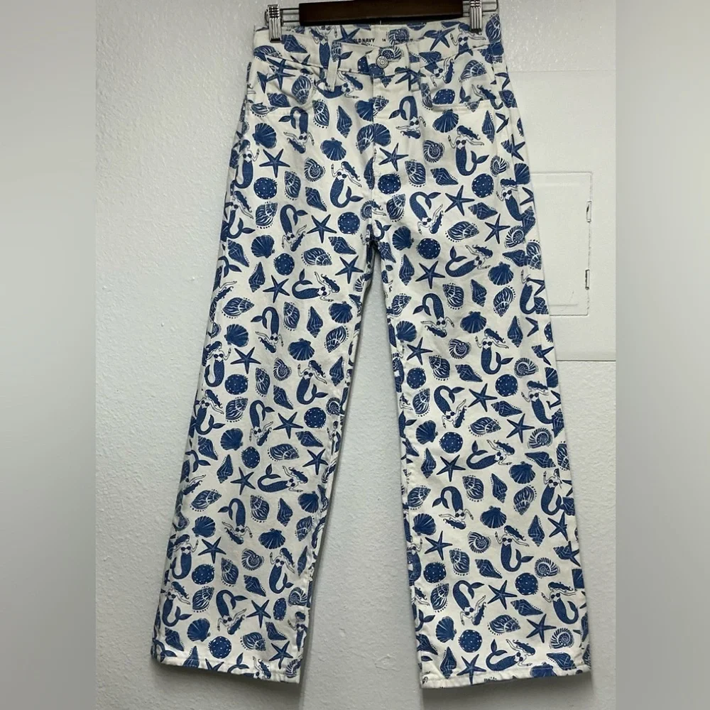 Old Navy  High-Waisted Baggy Wide-Leg  Girl Jeans  size 14 R